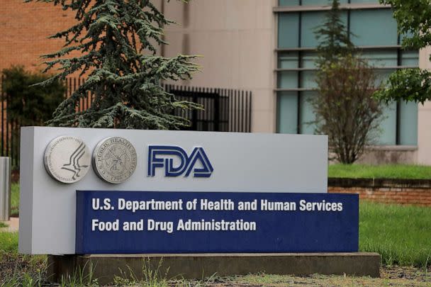 PHOTO: Sign is seen outside of the Food and Drug Administration (FDA) headquarters in White Oak, Md., Aug. 29, 2020. (Andrew Kelly/Reuters, FILE)