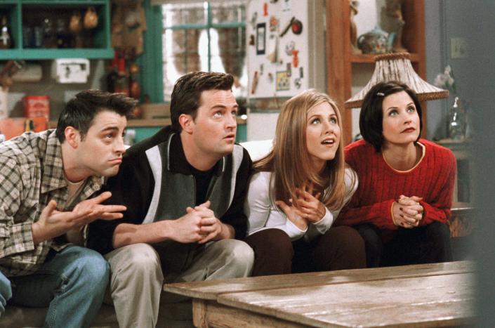 Joey, Chandler, Rachel, and Monica on 