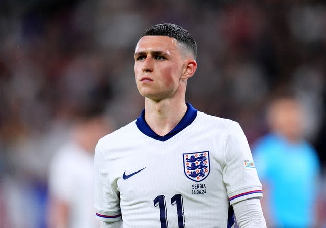 England’s Phil Foden during the win over Serbia