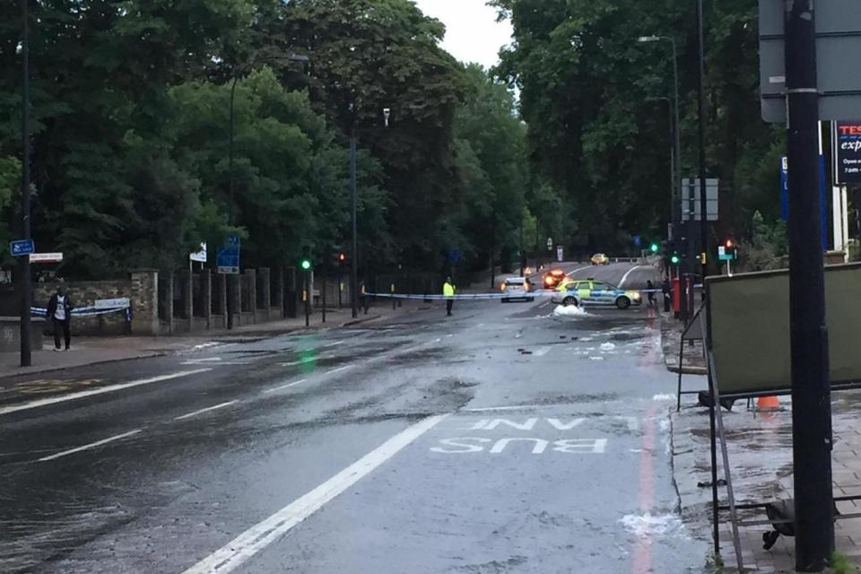 Flood: The pipe burst in the early hours of Thursday