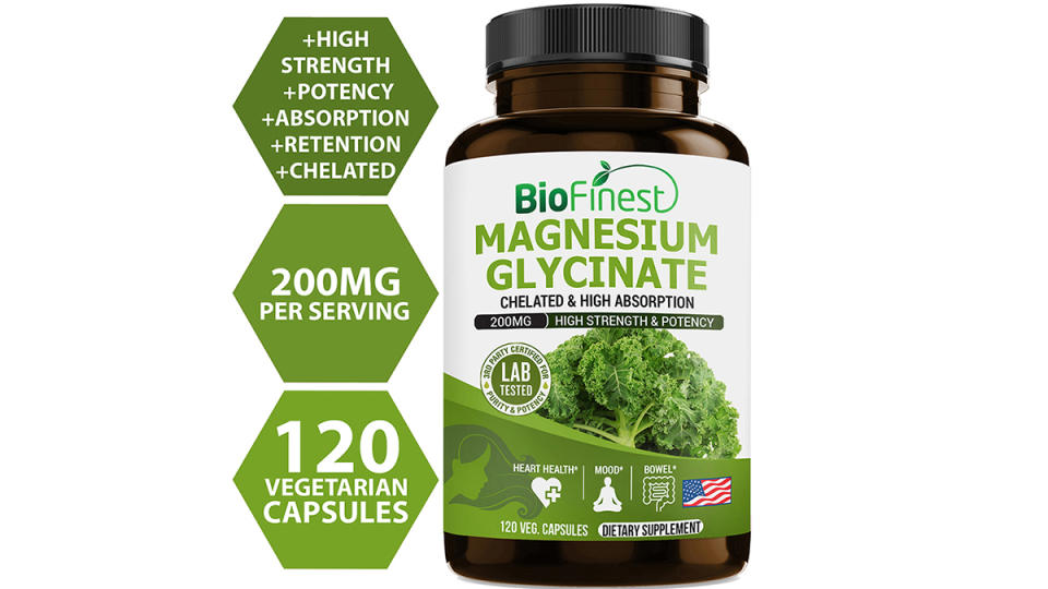 Biofinest Chelated Magnesium Glycinate 200mg Supplement. (Photo: Lazada SG)