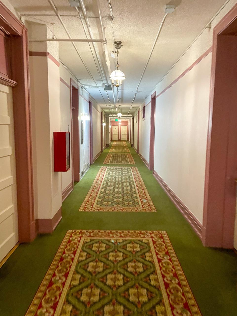 A hallway in the Hotel Colorado.
