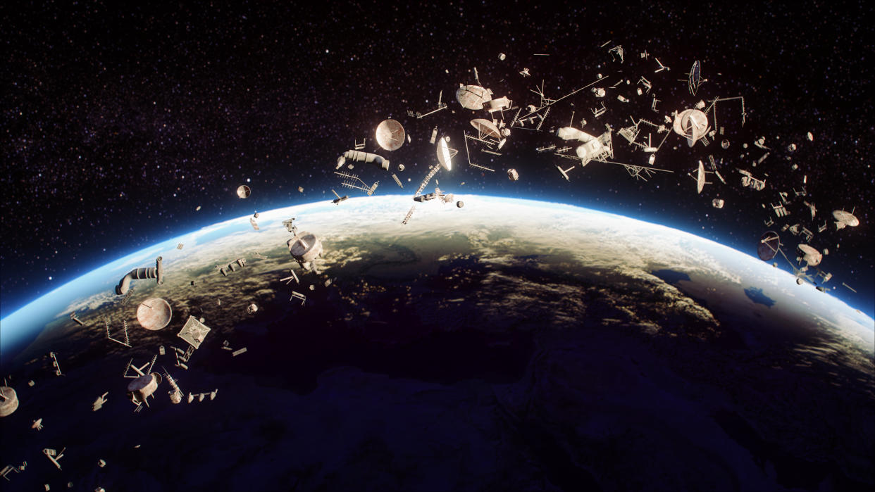 Space Debris In Earth Orbit