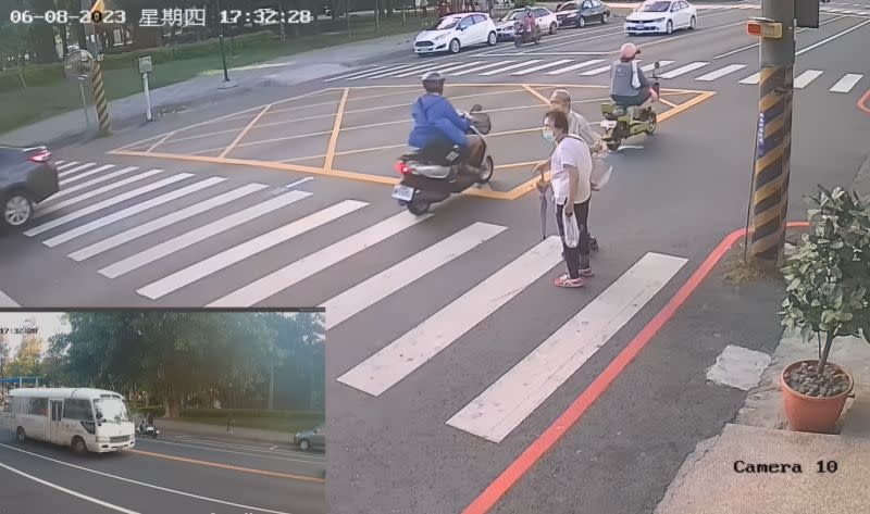 ▲近期在台南，一對老夫妻行經一處無號誌路口，長達90秒都沒有車輛打算禮讓。（圖／《I'm 佳里人》）