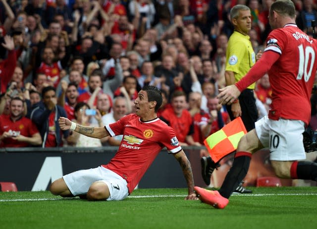 Angel Di Maria scored his first Premier League goal against QPR in September 2014