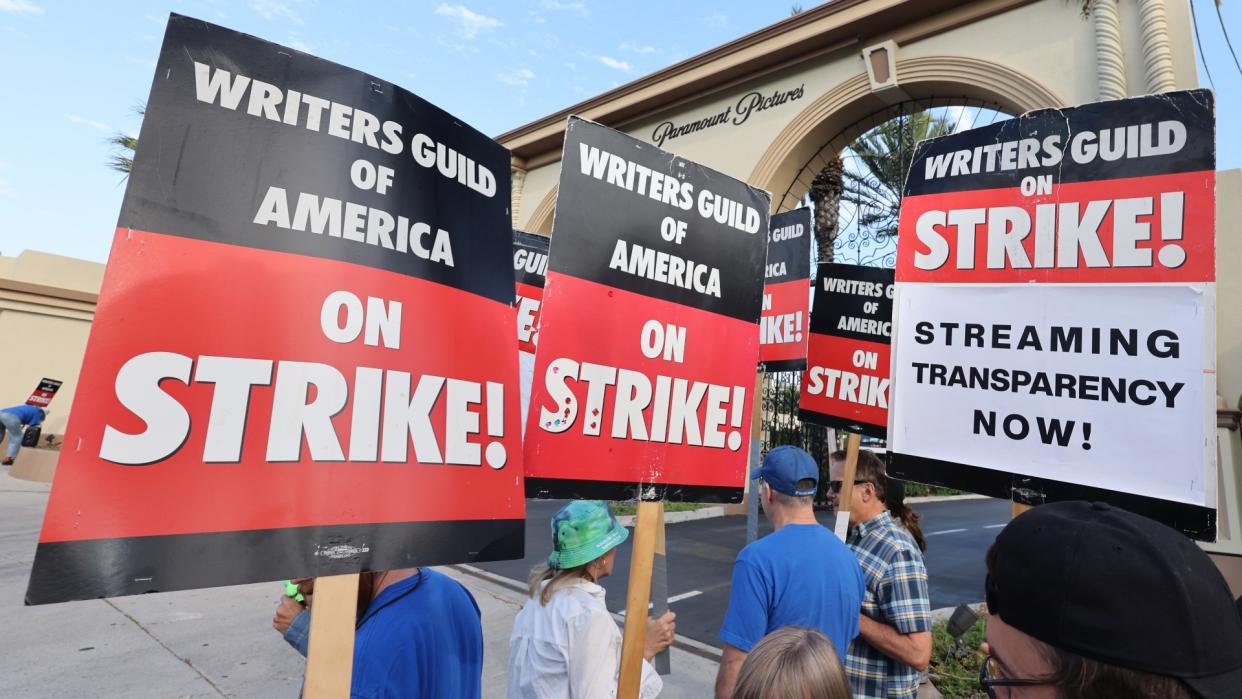  Hollywood writers on strike. 