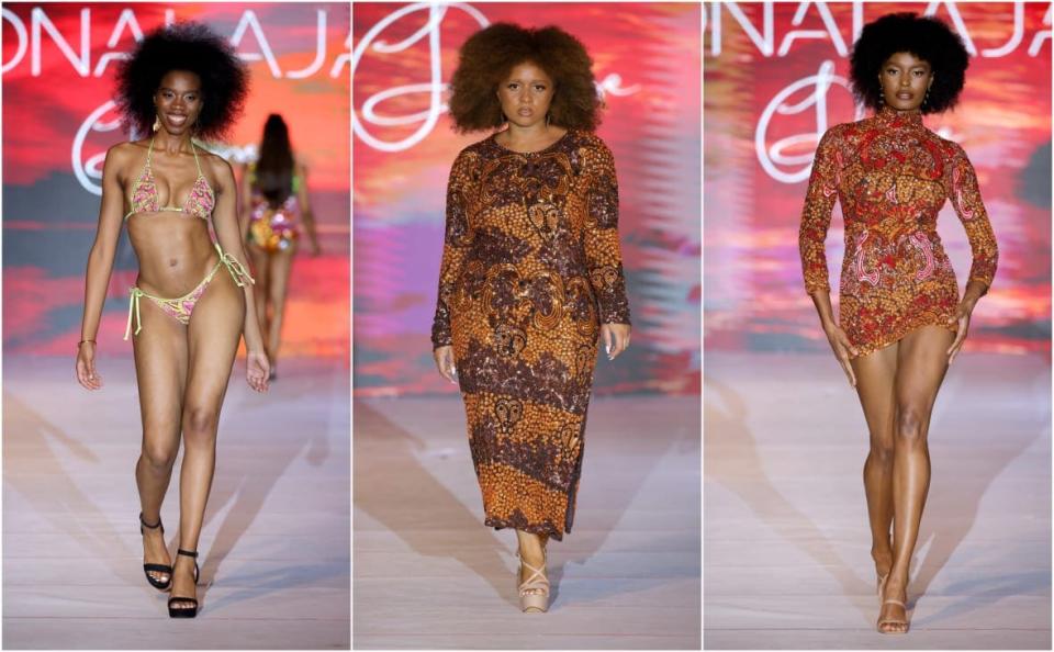 Models walk the runway for Onalaja/Dayverse during DC Miami Swim Week: The Shows powered by DCSW at SLS South Beach on July 15, 2022, in Miami Beach, Florida. (Photo by Thomas Concordia/Getty Images for DC Miami Swim Week)