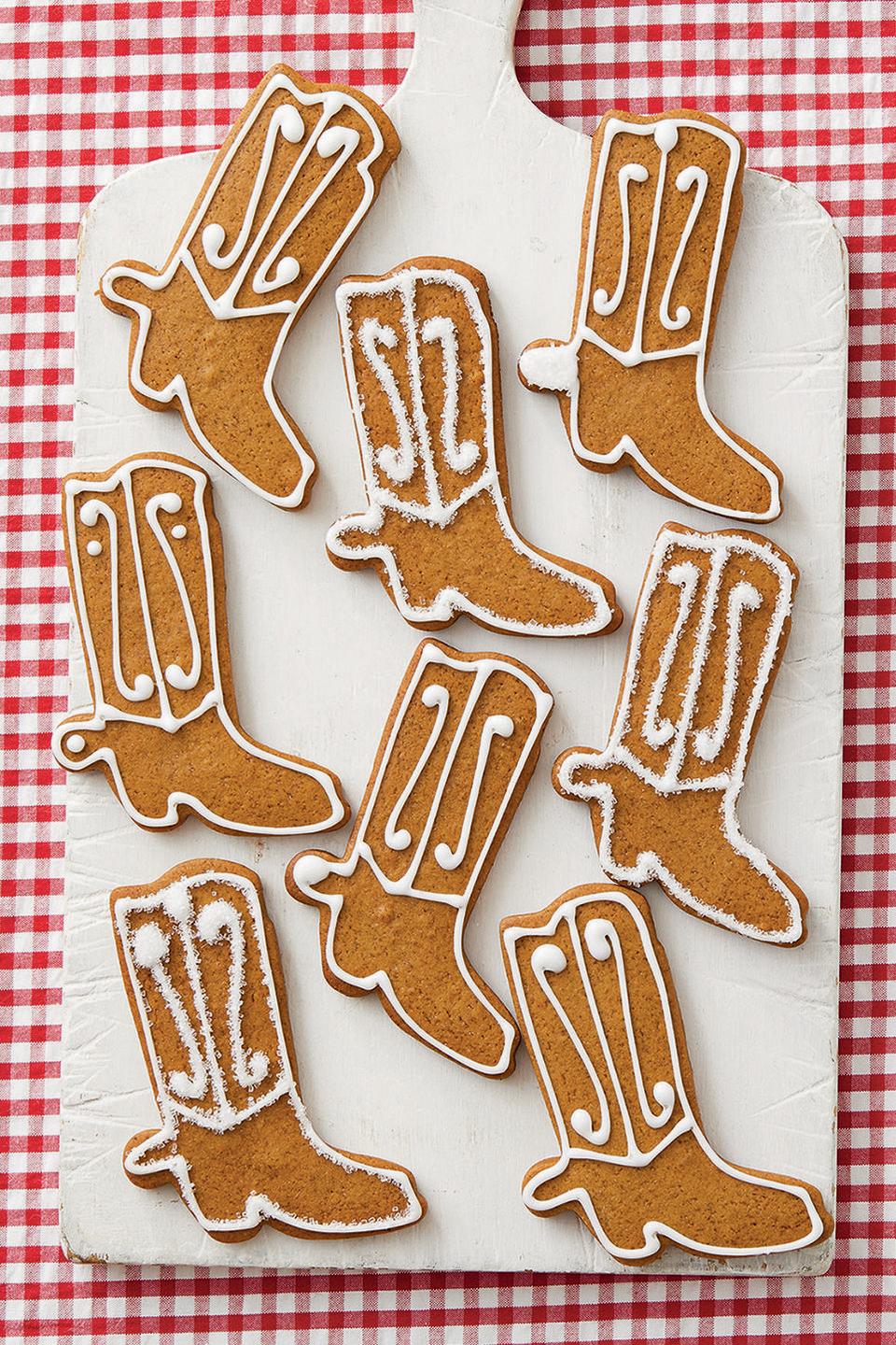 Gingerbread Cowboy Boot Cookies