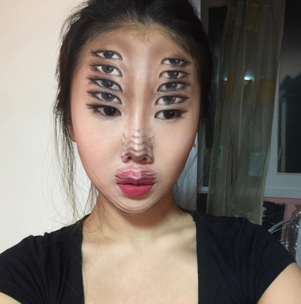 Artist creates incredible optical illusions with makeup