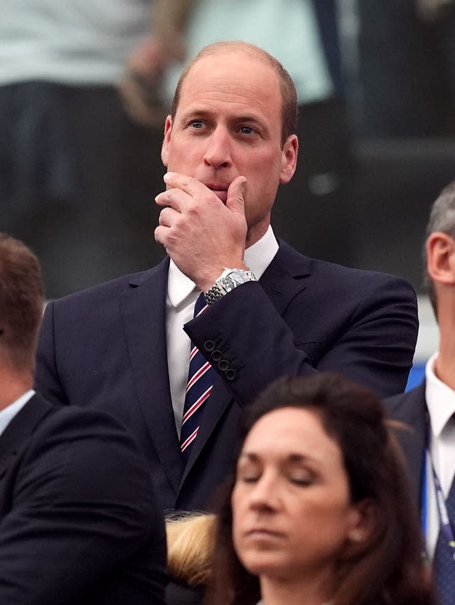 The Prince of Wales in the stands