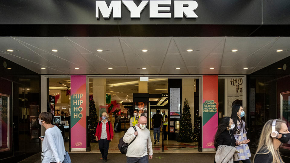 Myer store during a pandemic