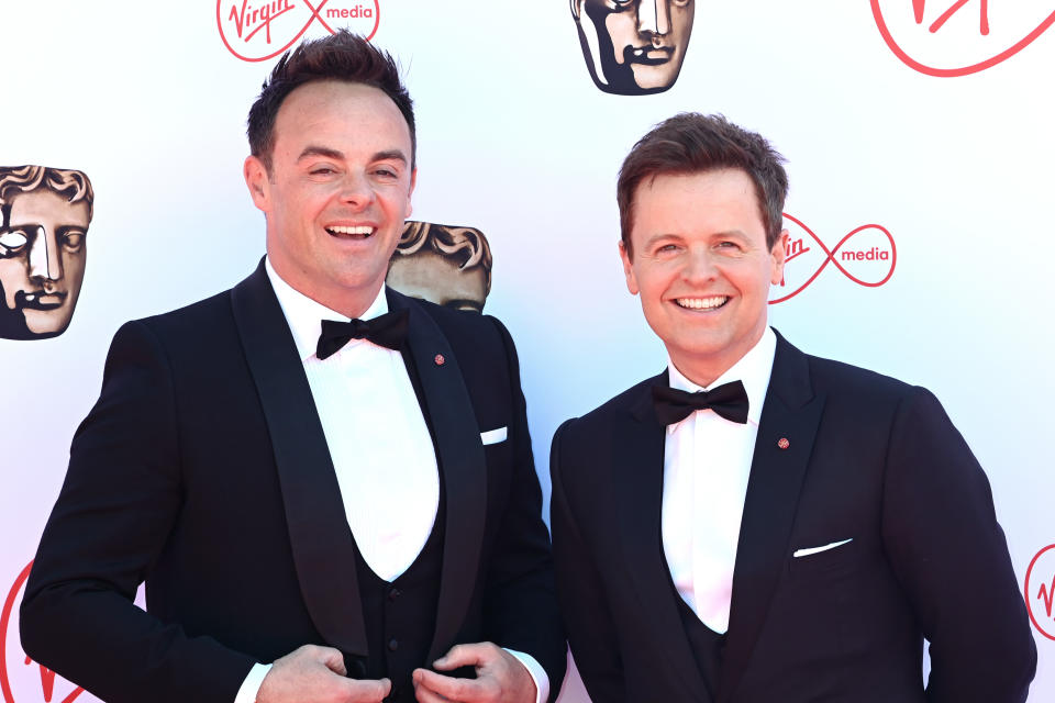 LONDON, ENGLAND - MAY 08: Ant and Dec attend the Virgin Media British Academy Television Awards at The Royal Festival Hall on May 08, 2022 in London, England. (Photo by Dave J Hogan/Getty Images)