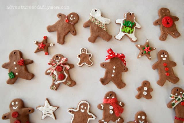 Salt Dough Gingerbread Ornaments