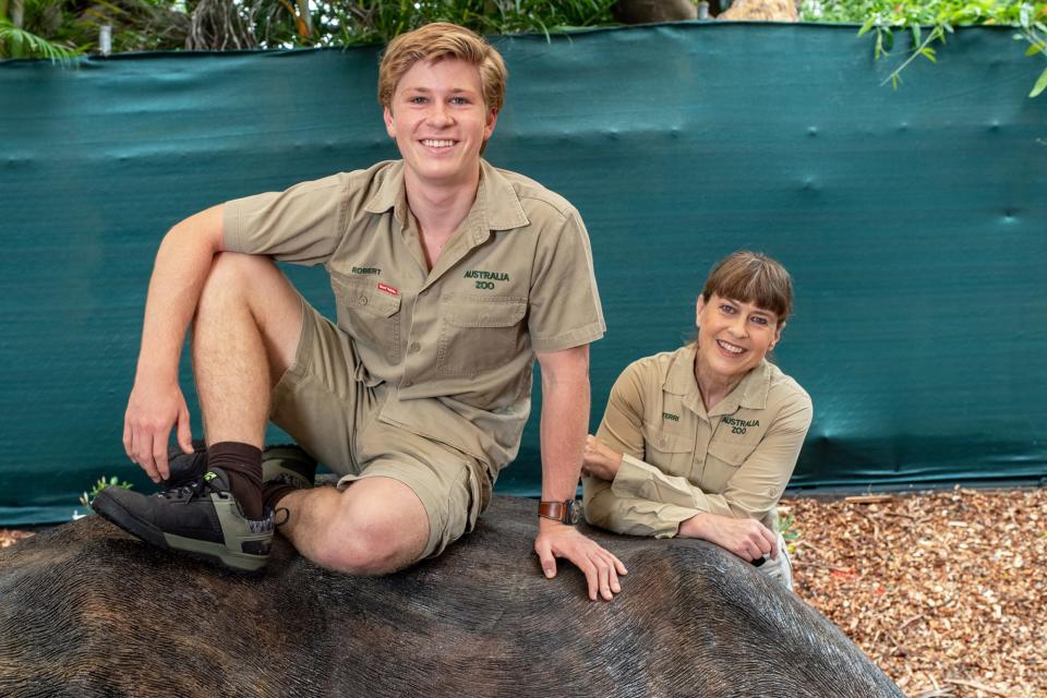 <p>Terri Irwin and son Robert celebrate his 17th birthday at the Australia Zoo on Tuesday in Brisbane. </p>