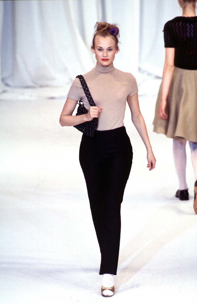 Diane Kruger is unrecognizable in clip from her catwalk days in the  Nineties