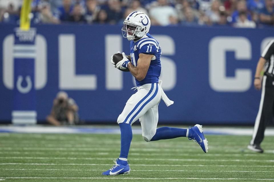 Indianapolis Colts wide receiver Michael Pittman Jr. runs during the second half against the Jacksonville Jaguars.