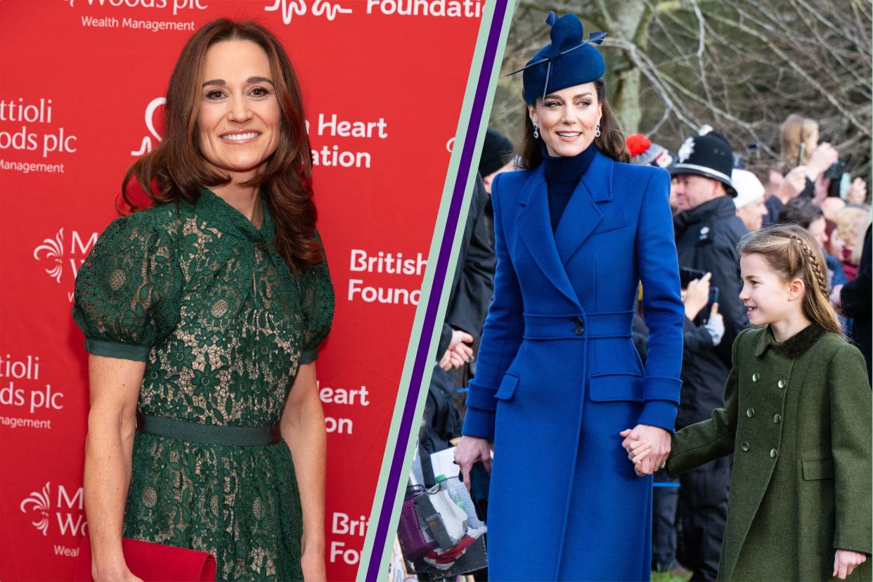  Pippa and Kate Middleton with Princess Charlotte. 