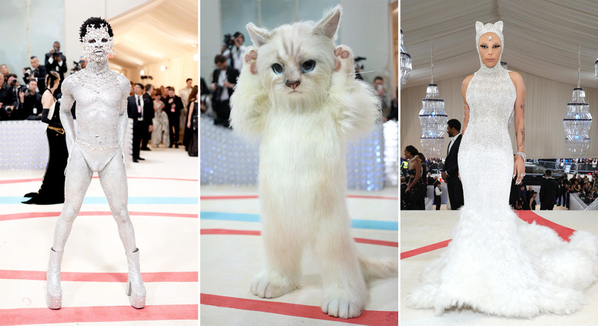 Jared Leto Dressed Up as Karl Lagerfeld's Cat Choupette at the 2023 Met Gala