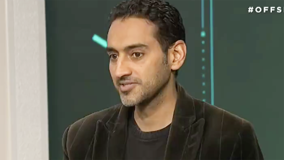 TV host and political commentator Waleed Aly is pictured during ABC program Offsiders.