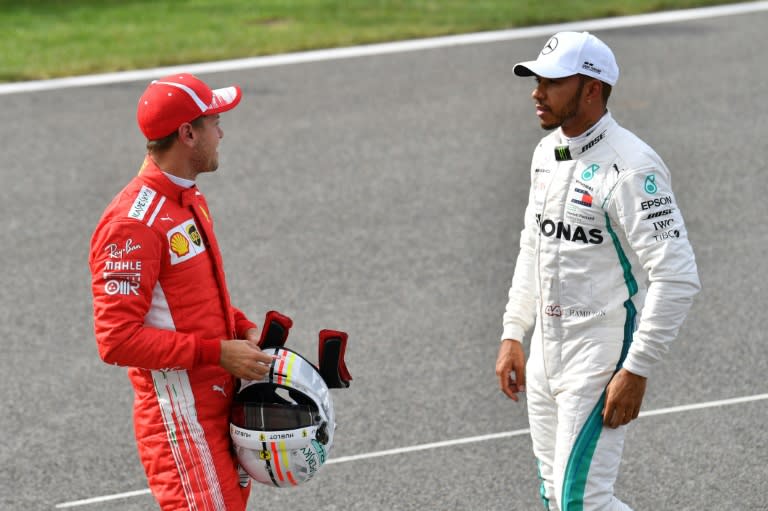 Lewis Hamilton spoke to rival Sebastian Vettel after qualifying and says he hopes to jump the Ferrari drivers on the first lap