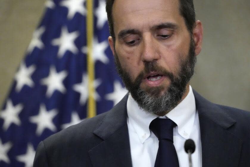 Special counsel Jack Smith speaks to reporters Friday, June 9, 2023, in Washington. Former President Donald Trump is facing 37 felony charges related to the mishandling of classified documents according to an indictment unsealed on Friday. (AP Photo/Alex Brandon)