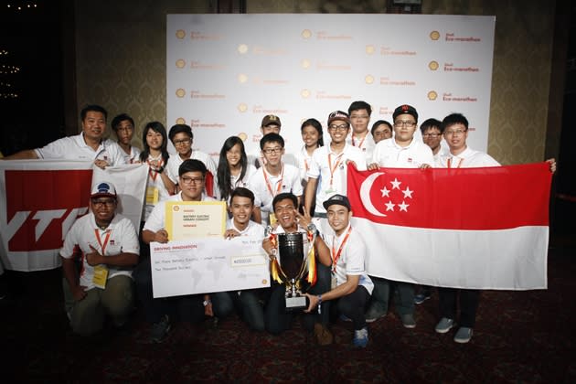 ITE's Team iTErbo 3 were among the winners at the Shell Eco-marathon Asia 2014 (Pictures: Shell)