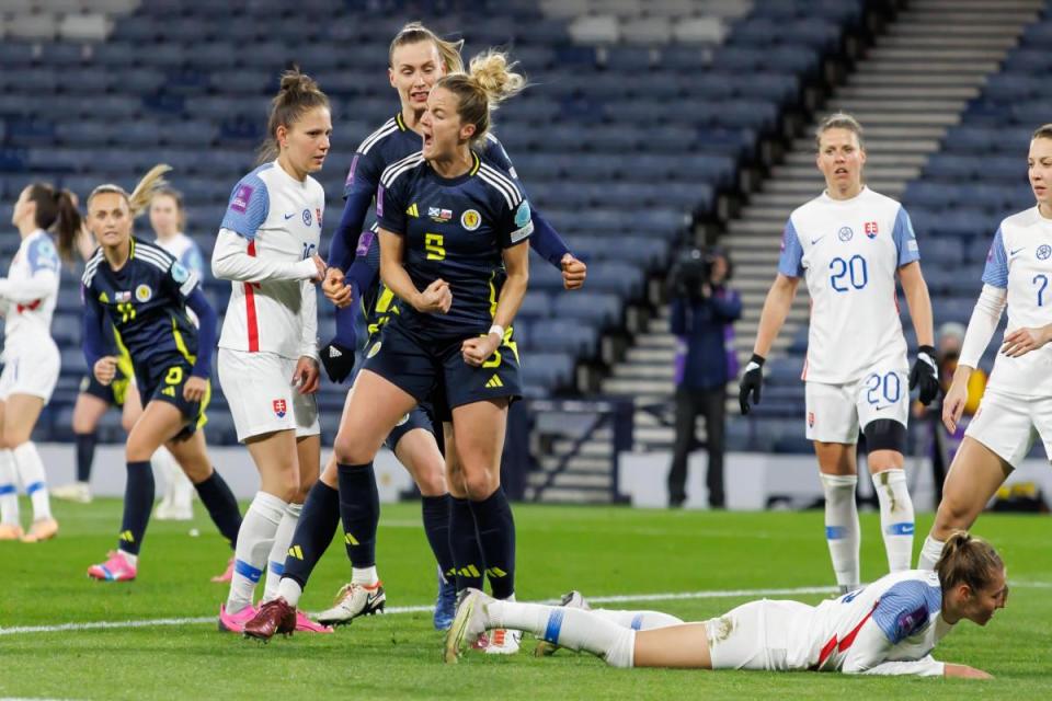 Sophie Howard celebrates after scoring the winner <i>(Image: Getty)</i>