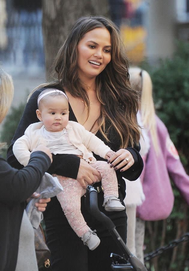 Chrissy Teigen has opened up about her battle with postpartum depression. Here she is with her daughter, Luna. Photo: Getty