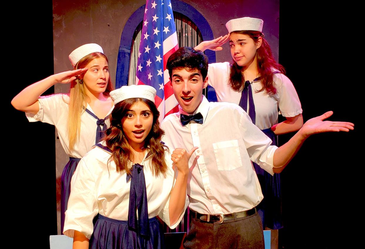 Victoria Hickman, left, Sophie Stechmann, Reid Graham and Jenna Weisbach star in "The Pin-Up Girls," which opens July 5 and continues through July 15, 2023, at Canterbury Summer Theatre in Michigan City.