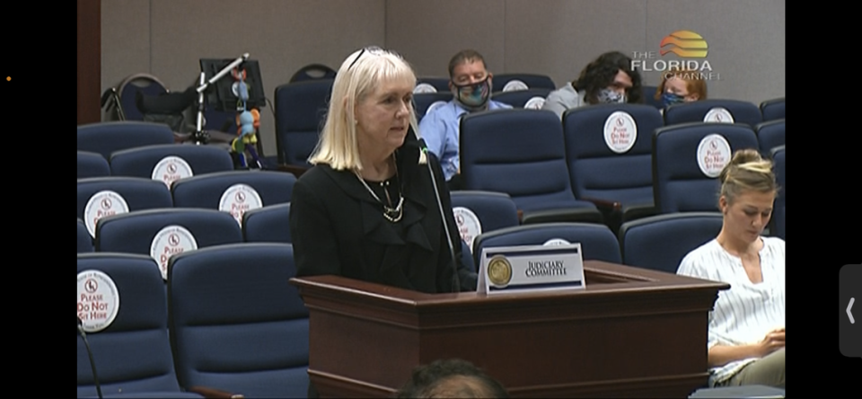 NICA Executive Director Kenney Shipley addresses the Florida House of Representatives’ Judiciary Committee as lawmakers discussed a bill that would reform the Birth-Related Neurological Injury Compensation Association or NICA.