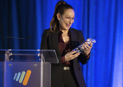 Rebecca Greier Horton, Senior Strategist and Global ENABLED Business Resource Group Lead, MillerKnoll, accepting Disability Matters Award