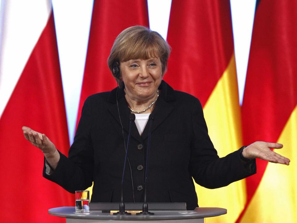 Merkel shrug