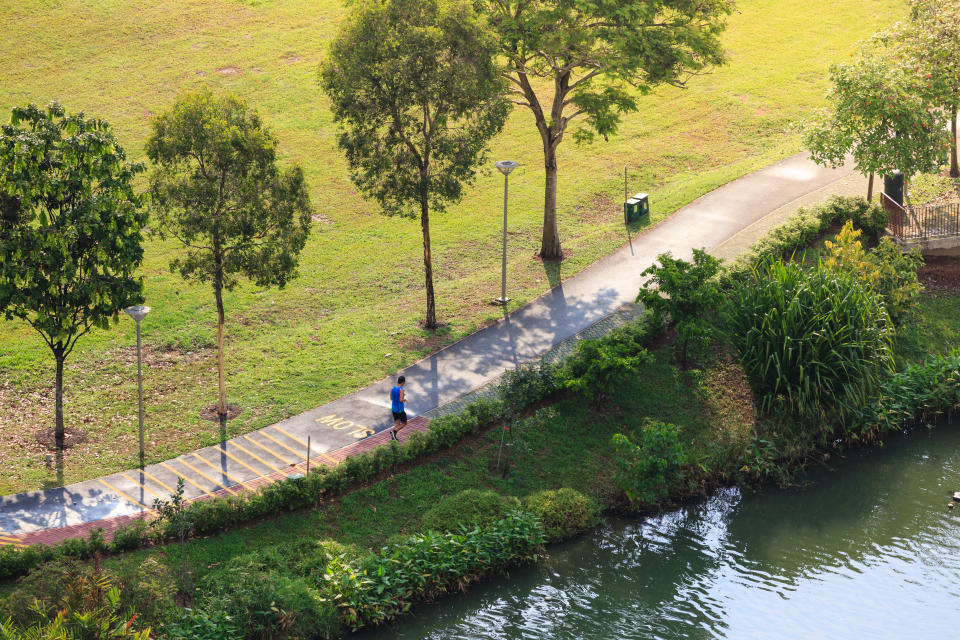People running on punggol waterway park connector