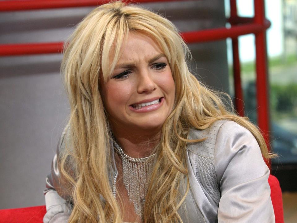 Britney Spears appearing on "On Air with Ryan Seacrest" in February 2004.