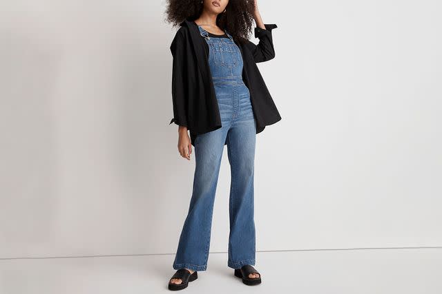 Madewell + High-Rise Loose Flare Overalls