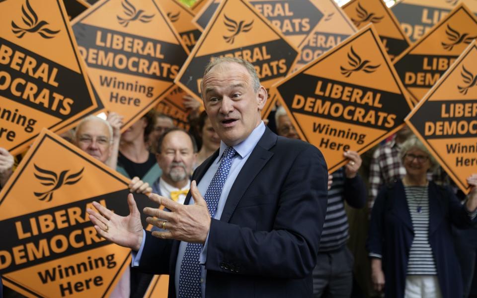 Sir Ed Davey launches the Liberal Democrats' general election campaign in Cheltenham this afternoon