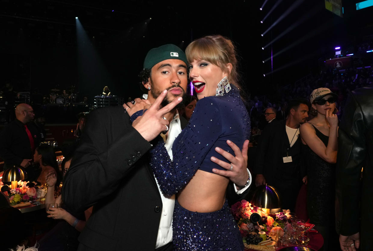  Bad Bunny y Taylor Swift  (Photo by Kevin Mazur/Getty Images for The Recording Academy)