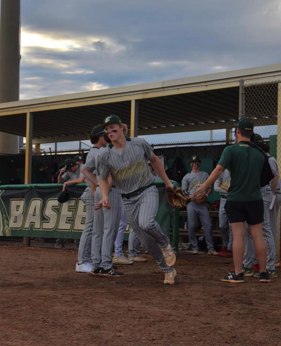 Colton Schwarz, a University of Florida commit, is navigating his first season with the Jupiter Warriors.