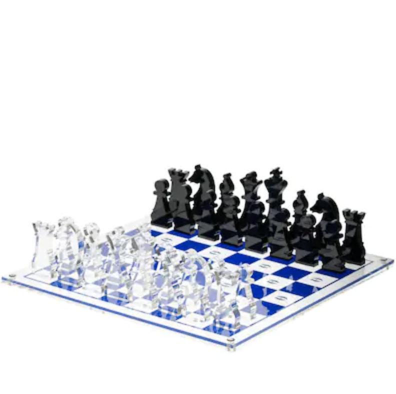 7) Evil Eye Transparent Acrylic Chess Set