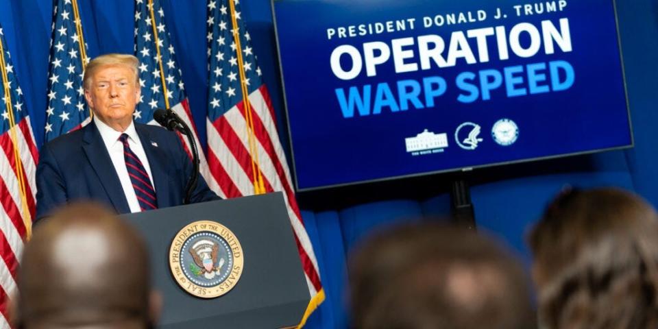 President Donald Trump coronavirus vaccine Operation Warp Speed remarks