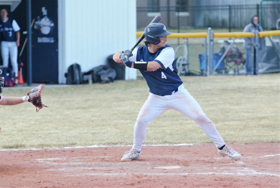 Gaylord St. Mary baseball and softball started league play on Tuesday, April 9 as they hosted Bellaire to open their home schedules.