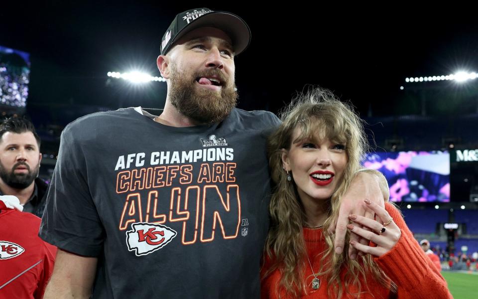 Travis Kelce with Taylor Swift