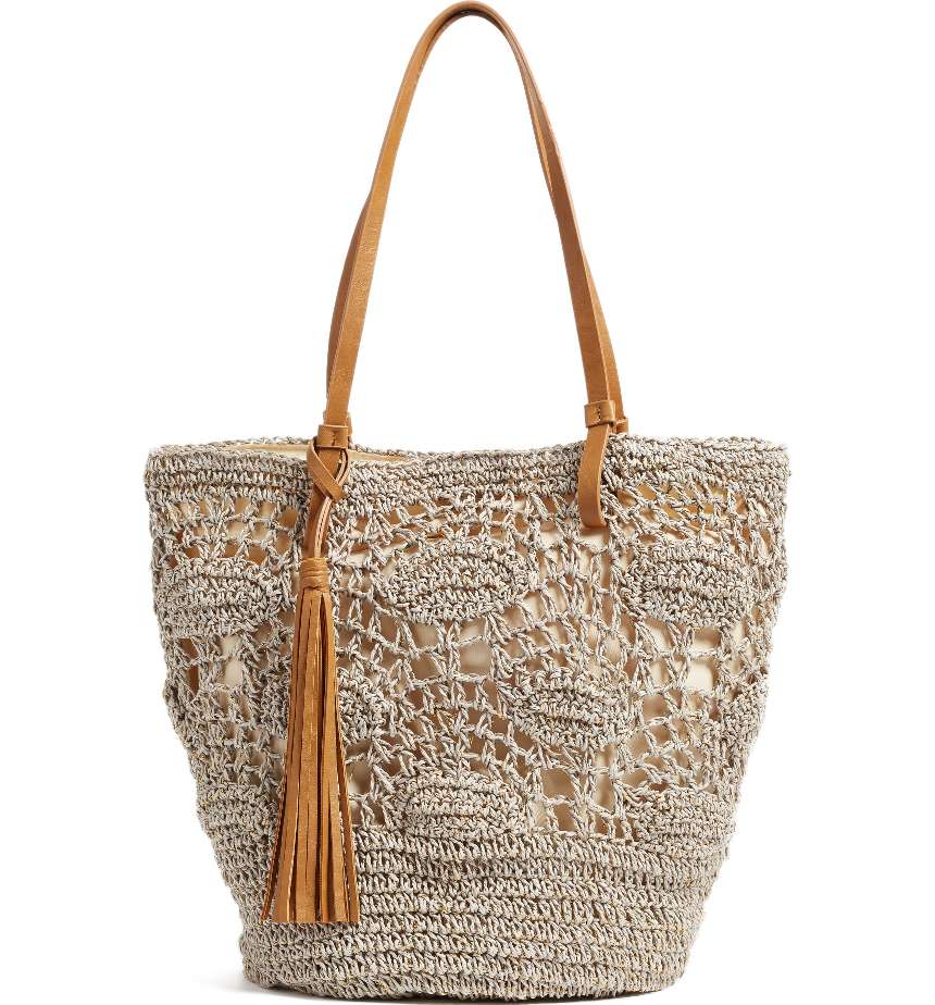 Nordstrom Crochet Straw Tote