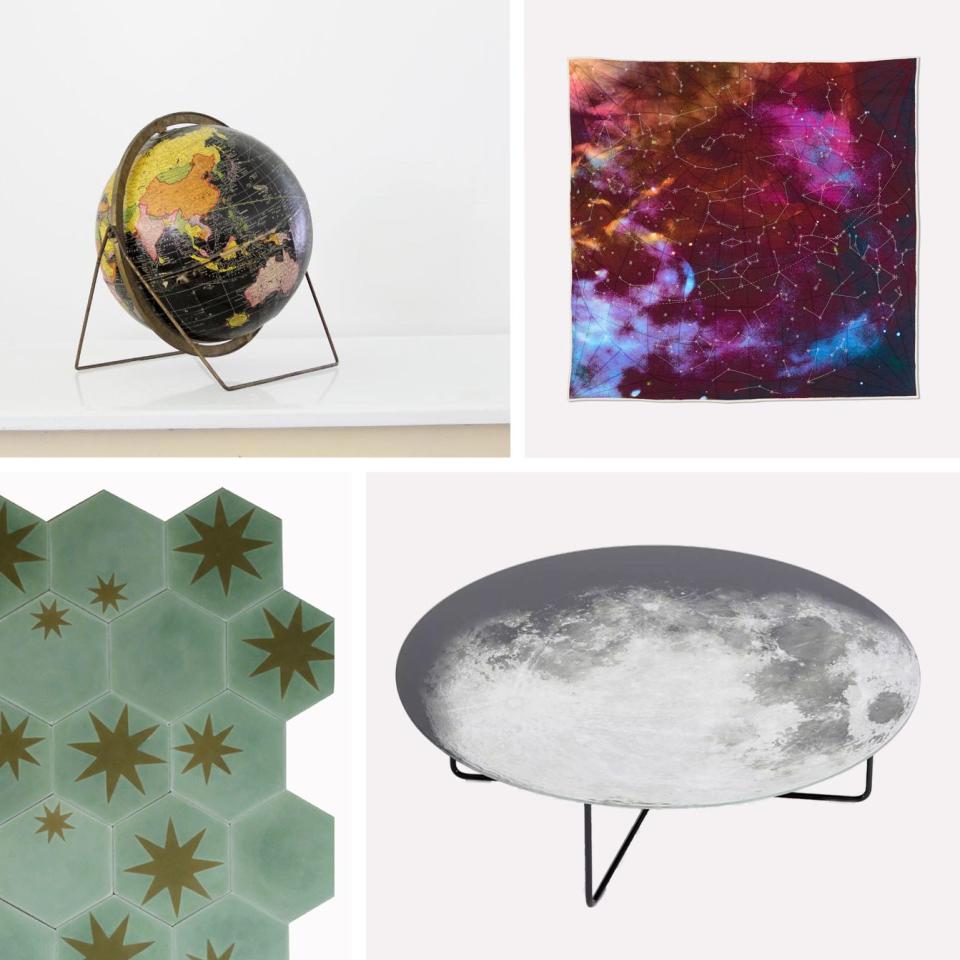 Sputnik chandeliers, galaxy-inspired fabrics, and more