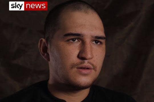 ISIS supporter Yago Riedijk who is the husband of Shamima Begum (Sky News)