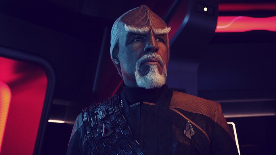 Michael Dorn as the elder Worf in Star Trek: Picard's final season.