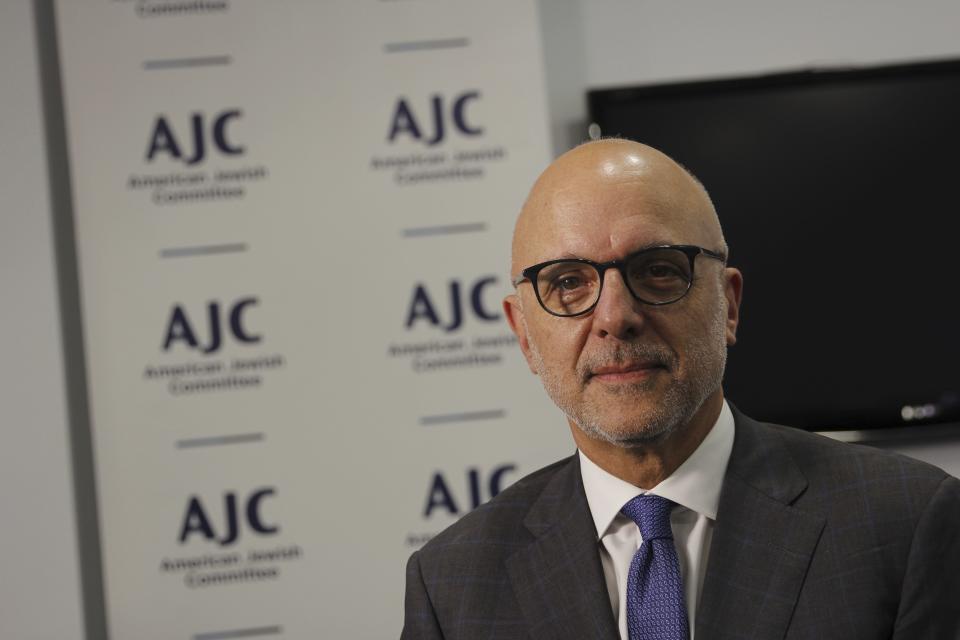 American Jewish Committee (AJC) CEO Ted Deutch is seen during an interview, Friday, Feb. 8, 2024, in Boca Raton, Fla. | Cody Jackson, Associated Press