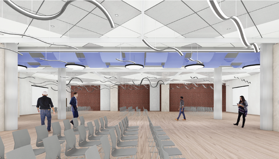 Rendering of Monmouth County Library Headquarters' renovated meeting rooms in Manalapan.