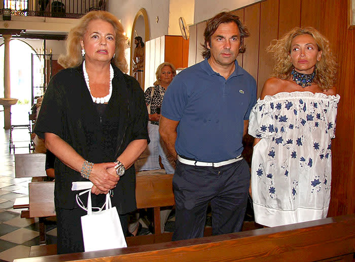 Hubertus Hohenlohe y Simona Gandolfi con Ira de Fürstenberg