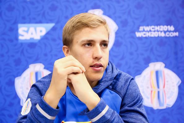 TORONTO, ON - SEPTEMBER 15: Teuvo Teravainen #86 of Team Finland during media day at the World Cup of Hockey 2016 at Air Canada Centre on September 15, 2016 in Toronto, Ontario, Canada. (Photo by Andre Ringuette/World Cup of Hockey via Getty Images)